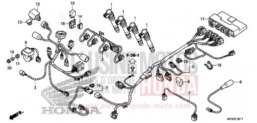 SUB HARNESS (CBR1000RA/SA) CBR1000SAF de 2015